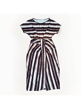 SHEIN Striped Short Sleeve Maxi Dress - XL